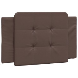 Coussin de tête de lit marron 90 cm similicuir 