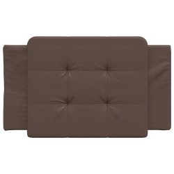 Coussin de tête de lit marron 90 cm similicuir 