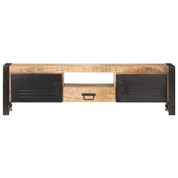 Meuble TV 140x30x40 cm Bois de manguier brut 