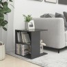 Table d'appoint gris brillant 45x45x48 cm bois d'ingénierie 