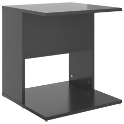 Table d'appoint gris brillant 45x45x48 cm bois d'ingénierie 