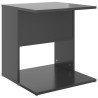 Table d'appoint gris brillant 45x45x48 cm bois d'ingénierie 