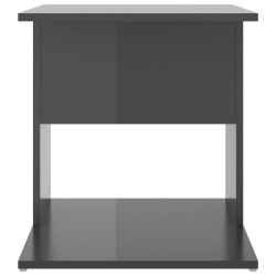 Table d'appoint gris brillant 45x45x48 cm bois d'ingénierie 