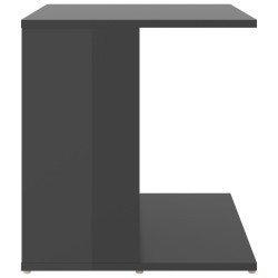 Table d'appoint gris brillant 45x45x48 cm bois d'ingénierie 