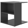 Table d'appoint gris brillant 45x45x48 cm bois d'ingénierie 