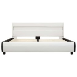 Cadre de lit avec LED Blanc Similicuir 140x200 cm  
