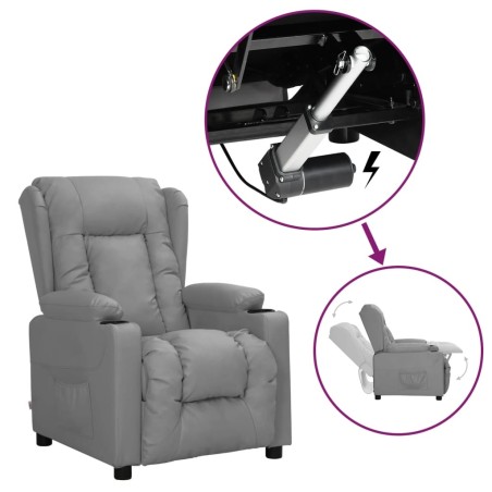 Fauteuil Gris Similicuir 