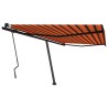 Auvent manuel rétractable sur pied 400x300 cm Orange et marron 