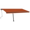 Auvent manuel rétractable sur pied 400x300 cm Orange et marron 