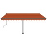 Auvent manuel rétractable sur pied 400x300 cm Orange et marron 
