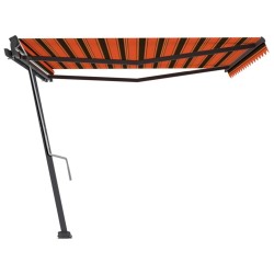 Auvent manuel rétractable sur pied 400x300 cm Orange et marron 