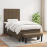 Sommier à lattes de lit avec matelas Marron foncé 100x200 cm 