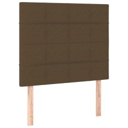 Sommier à lattes de lit avec matelas Marron foncé 100x200 cm 
