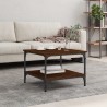 Table basse chêne marron 55x55x40 cm bois d'ingénierie 