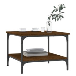 Table basse chêne marron 55x55x40 cm bois d'ingénierie 