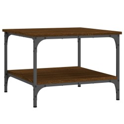 Table basse chêne marron 55x55x40 cm bois d'ingénierie 