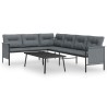 Salon de jardin 2 pcs anthracite acier 