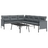 Salon de jardin 2 pcs anthracite acier 