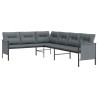 Salon de jardin 2 pcs anthracite acier 