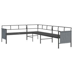 Salon de jardin 2 pcs anthracite acier 