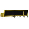 Canapé-lit en forme de L jaune 271x140x70 cm velours 