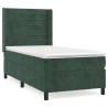 Sommier à lattes de lit avec matelas Vert foncé 90x200 cm 