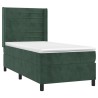 Sommier à lattes de lit avec matelas Vert foncé 90x200 cm 