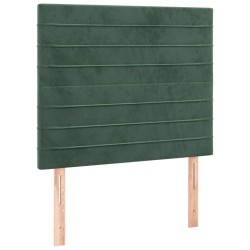 Sommier à lattes de lit avec matelas Vert foncé 90x200 cm 