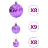 Boules de Noël 100 pcs lila Ø3/4/6 cm 