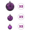 Boules de Noël 100 pcs lila Ø3/4/6 cm 