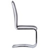 Chaises à manger cantilever lot de 4 gris similicuir 