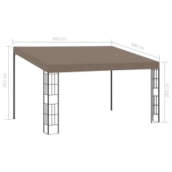Belvédère mural 4x3 m Taupe Tissu 