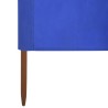 Paravent 3 panneaux Tissu 400 x 80 cm Bleu azuré 