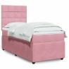 Sommier à lattes de lit avec matelas Rose 90x190 cm Velours 