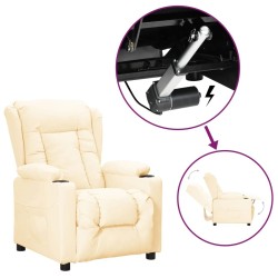 Fauteuil Crème Similicuir 