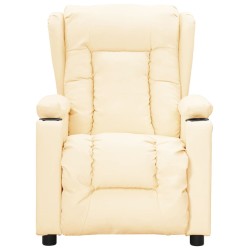 Fauteuil Crème Similicuir 
