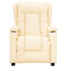 Fauteuil Crème Similicuir 