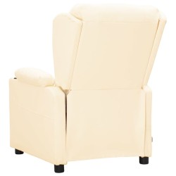 Fauteuil Crème Similicuir 