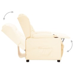 Fauteuil Crème Similicuir 