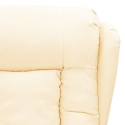Fauteuil Crème Similicuir 