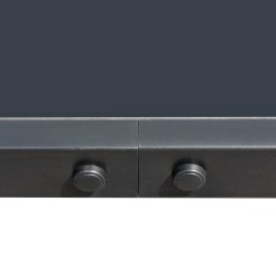 Ensemble à manger d'extérieur 7 pcs Acier Noir 