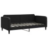 Lit de jour avec gigogne et matelas noir 90x190 cm tissu 
