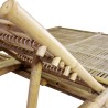 Chaise longue pour 2 personnes avec coussins Bambou 