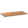 Dessus de table marron clair bois chêne massif rectangulaire 
