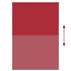 Store enrouleur occultant rouge largeur du tissu 90,7 cm 
