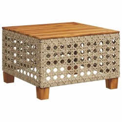 Salon de jardin avec coussins 5 pcs beige résine tressée 