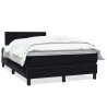 Sommier à lattes de lit avec matelas noir 120x210 cm velours 