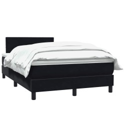 Sommier à lattes de lit avec matelas noir 120x210 cm velours 