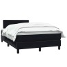 Sommier à lattes de lit avec matelas noir 120x210 cm velours 