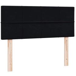 Sommier à lattes de lit avec matelas noir 120x210 cm velours 